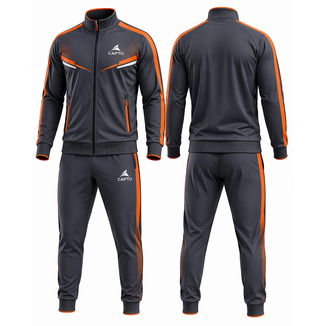 Black and orange Tracksuite